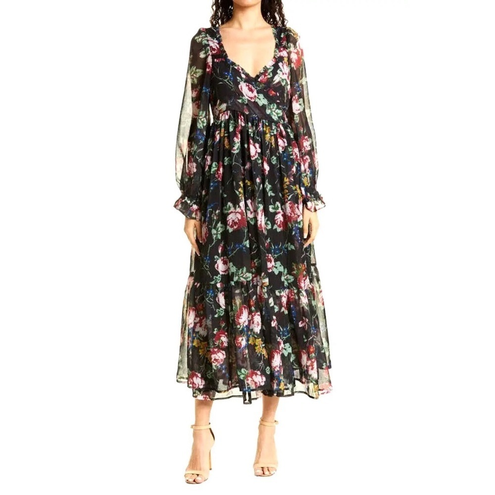 ByTiMo - Black Floral Print Dress